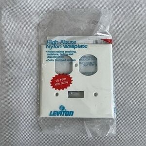 Set of 3 Leviton 2-Gang High Abuse Nylon Wallplate Combination Toggle Switch NIB